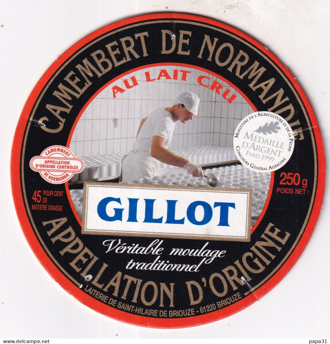 Etiquette  Ou Dessus De Boîte  De Fromage -  CAMEMBERT GILLOT - Käse