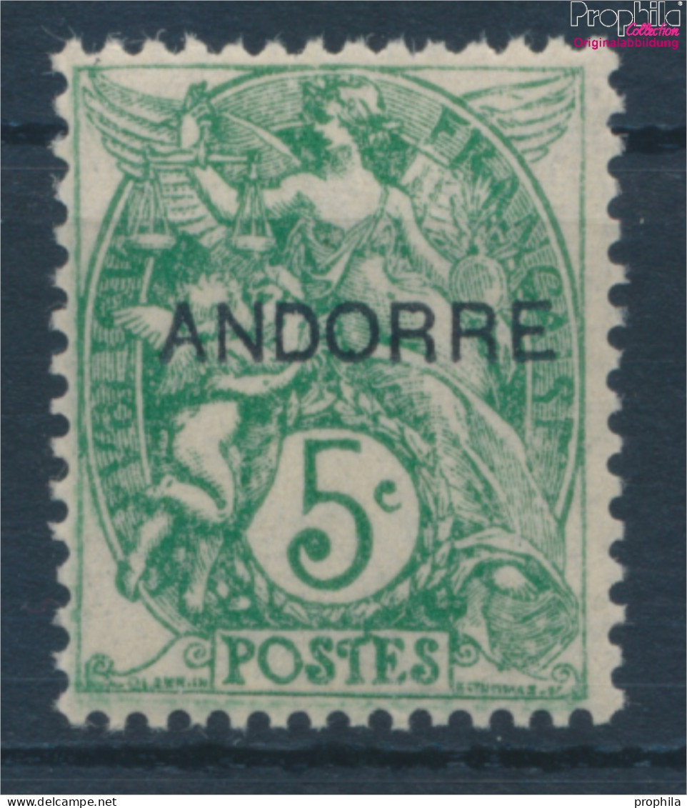 Andorra - Französische Post 5 Postfrisch 1931 Aufdruckausgabe (10363159 - Neufs