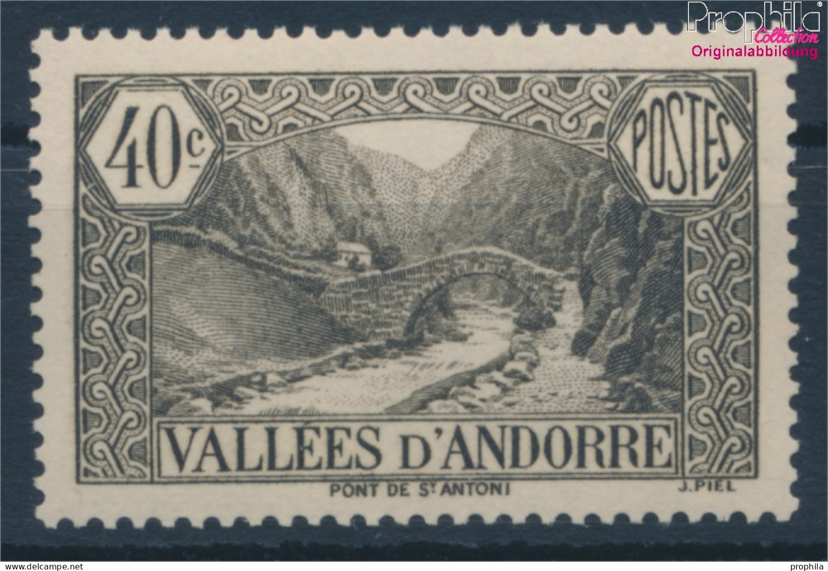 Andorra - Französische Post 59 Postfrisch 1937 Landschaften (10354102 - Nuevos