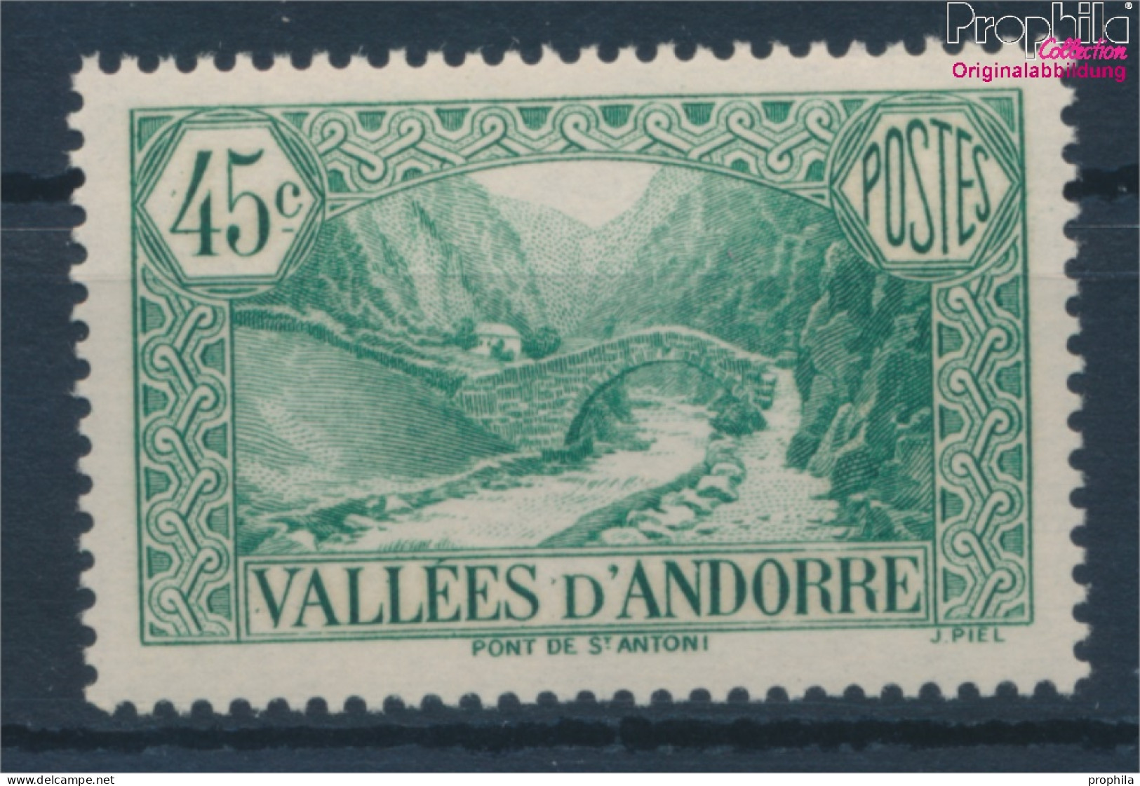 Andorra - Französische Post 60 Postfrisch 1937 Landschaften (10354101 - Unused Stamps
