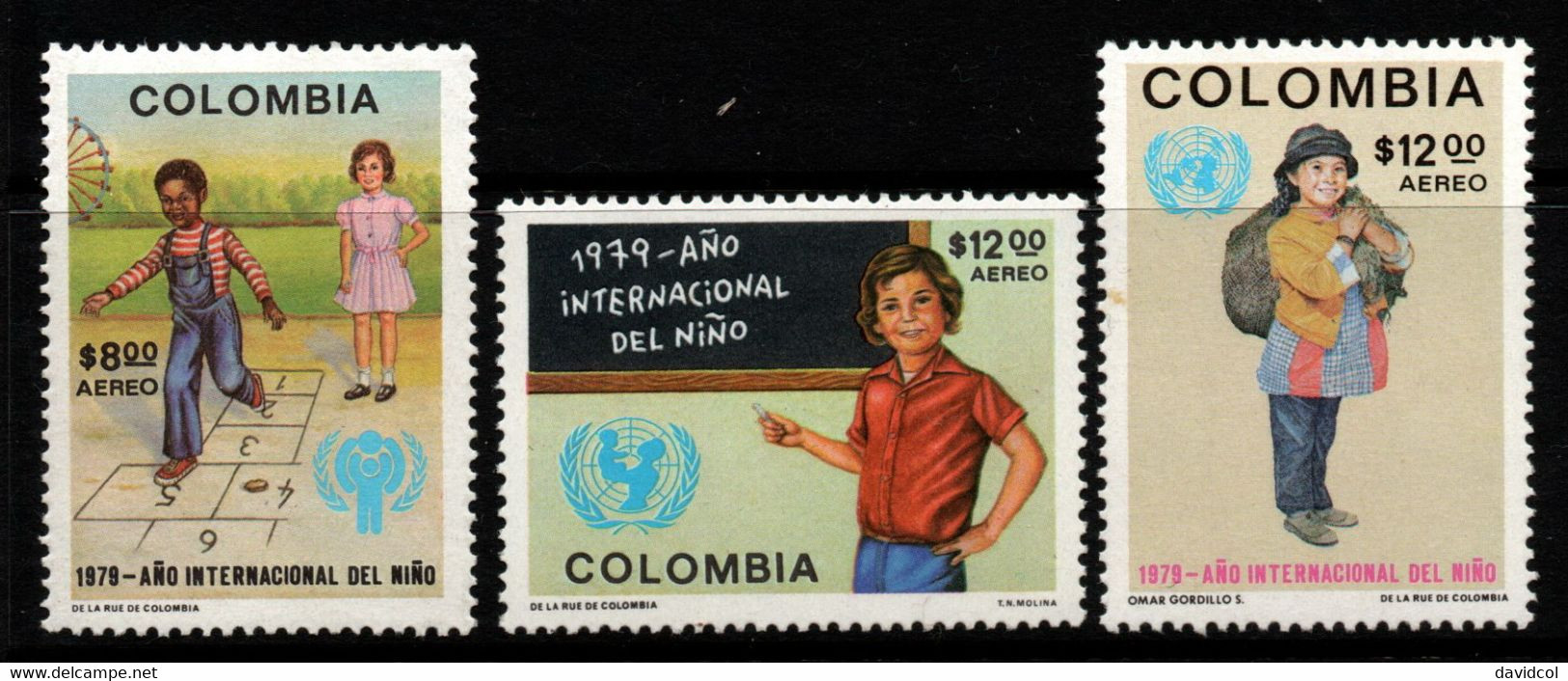 05- KOLUMBIEN - 1979- MI#:1390-1392 - MNH- INTERNATIONAL YEAR OF THE CHILD - Colombia