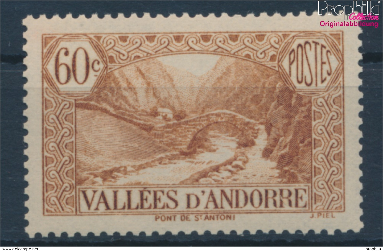Andorra - Französische Post 63 Postfrisch 1937 Landschaften (10354099 - Nuevos