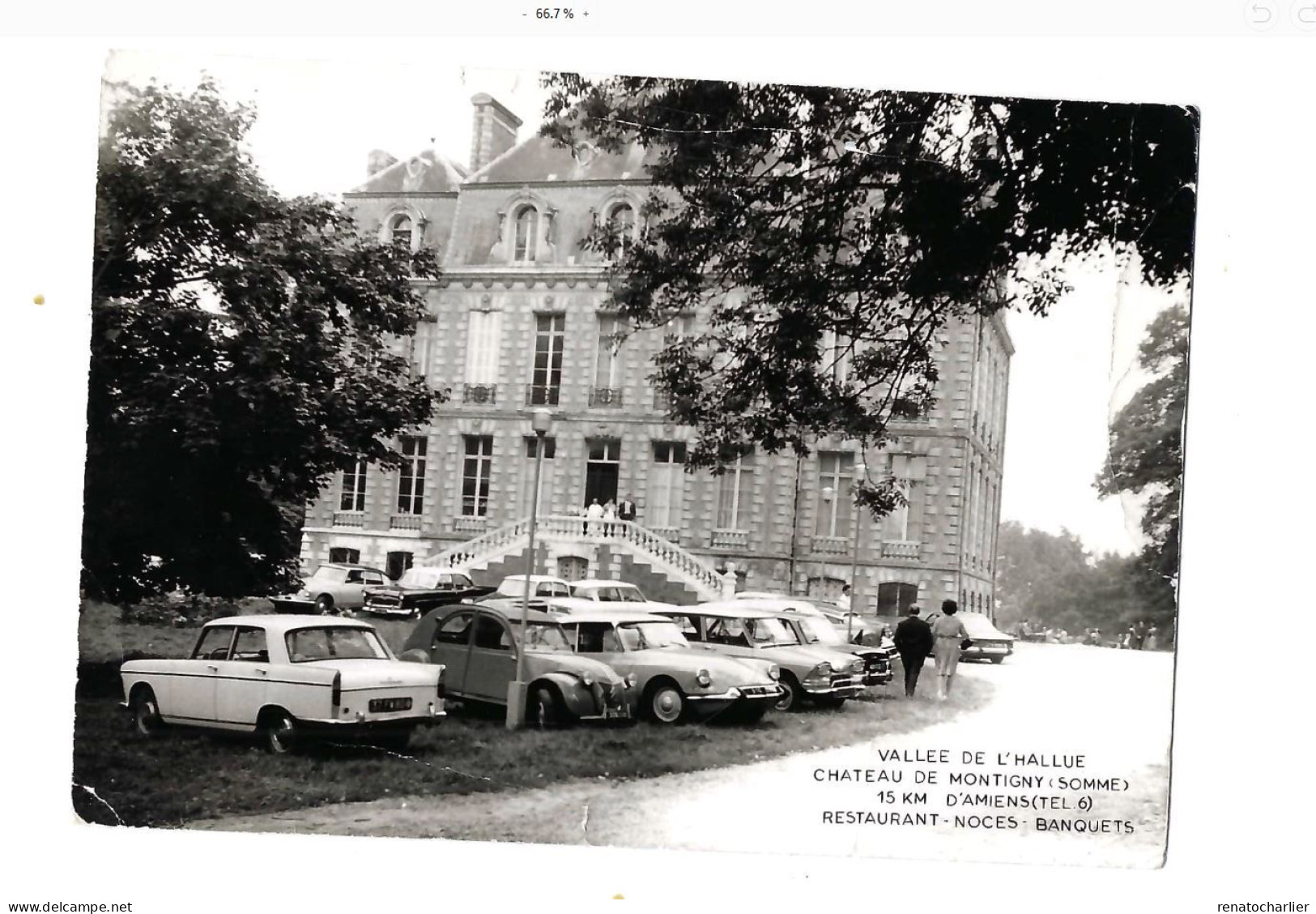 Restaurant-Château De Montigny (Somme).Vallée De L'Hallue.Oldtimers. - Sonstige & Ohne Zuordnung