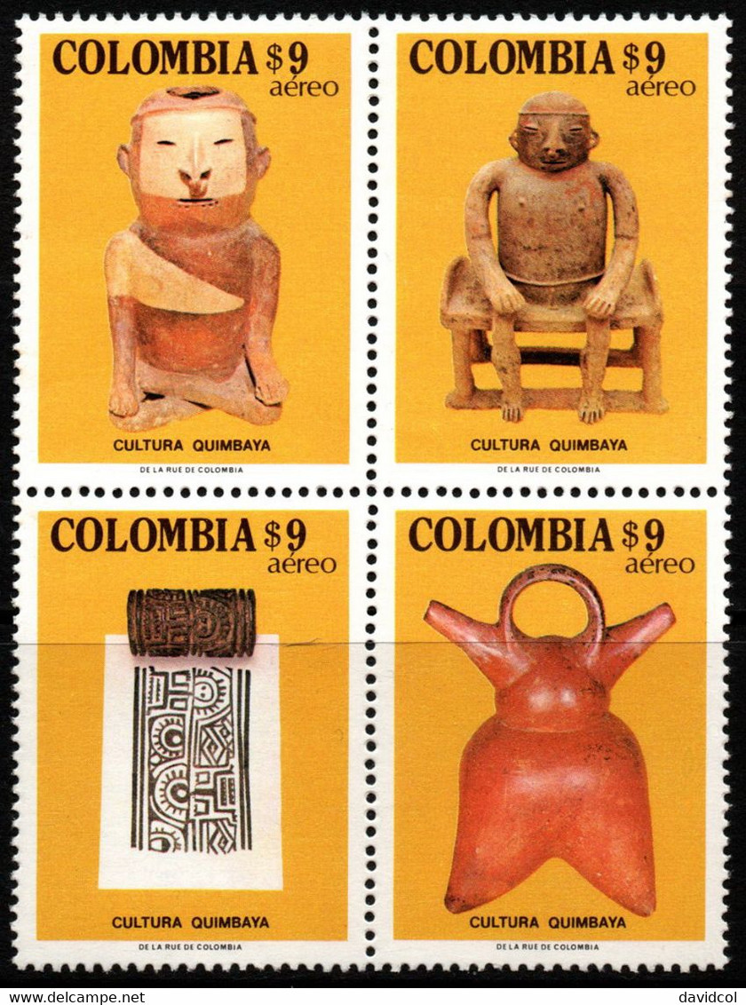 09- KOLUMBIEN - 1981- MI#:1505-1508- MNH- ARCHAEOLOGY, QUIMBAYA CULTURE - Colombie