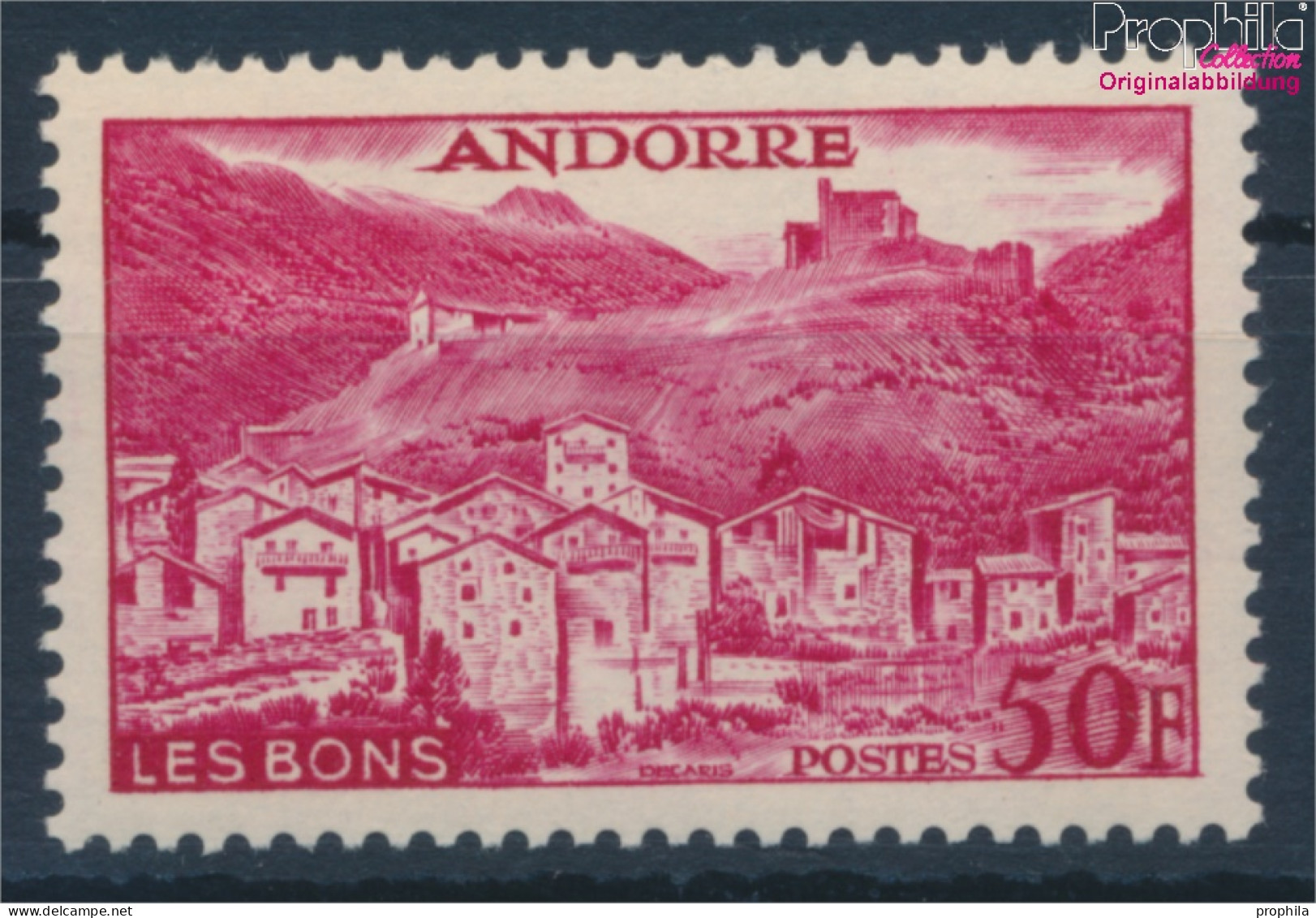 Andorra - Französische Post 156 Postfrisch 1955 Landschaften (10354051 - Ungebraucht
