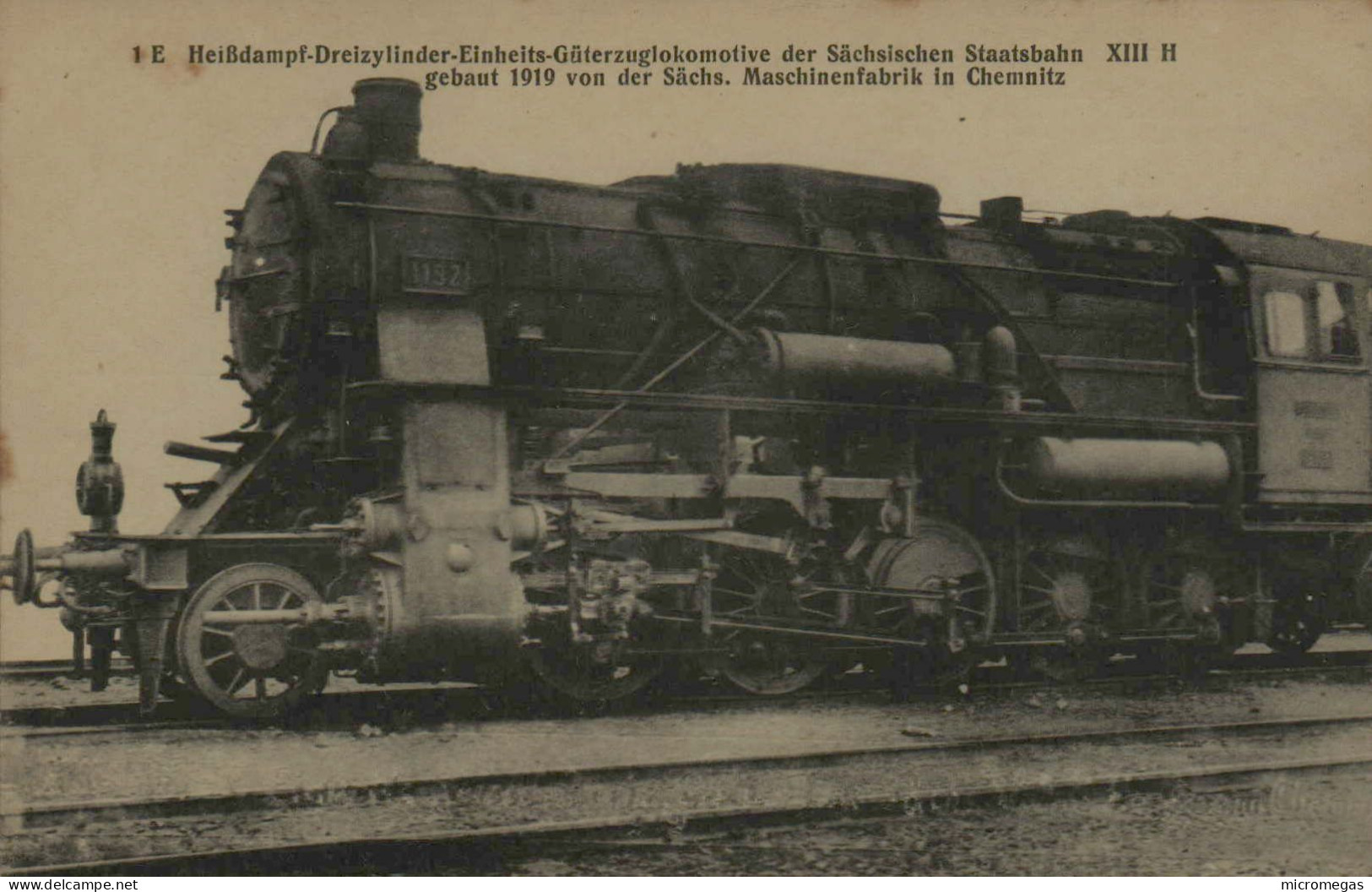 1-E Heissdampf-Dreizylinder-Güterzuglokomotive Der Sächsischen Staatsbahn XIII H Gebaut 1919, Chemnitz - Trains