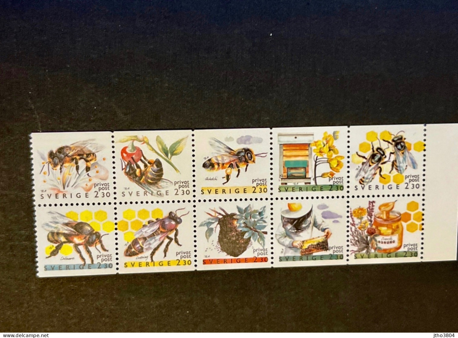 SUEDE 1990 10v Neuf MNH ** YT Mi 1609 1618 Insecto Abeja Insect Bee Insekt Biene Inseto SWEDEN - Honeybees