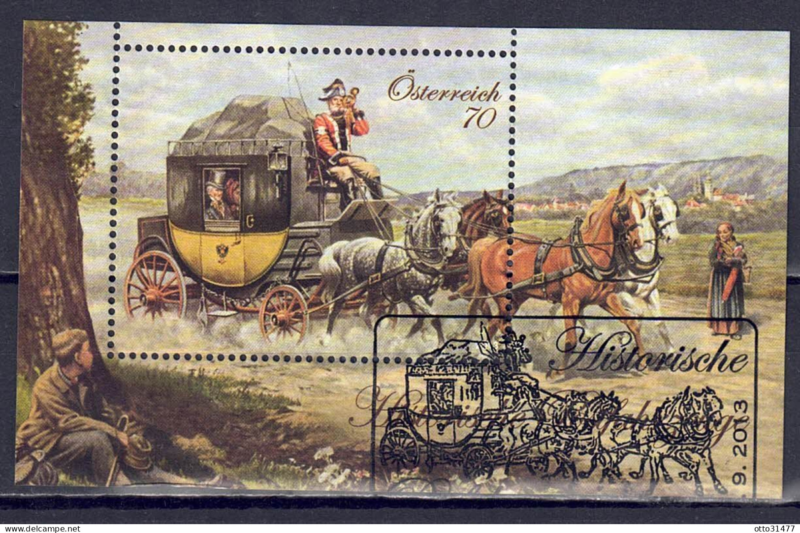 Österreich 2013 - Postfahrzeuge, MiNr. Block 77, Gestempelt / Used - Blocs & Feuillets