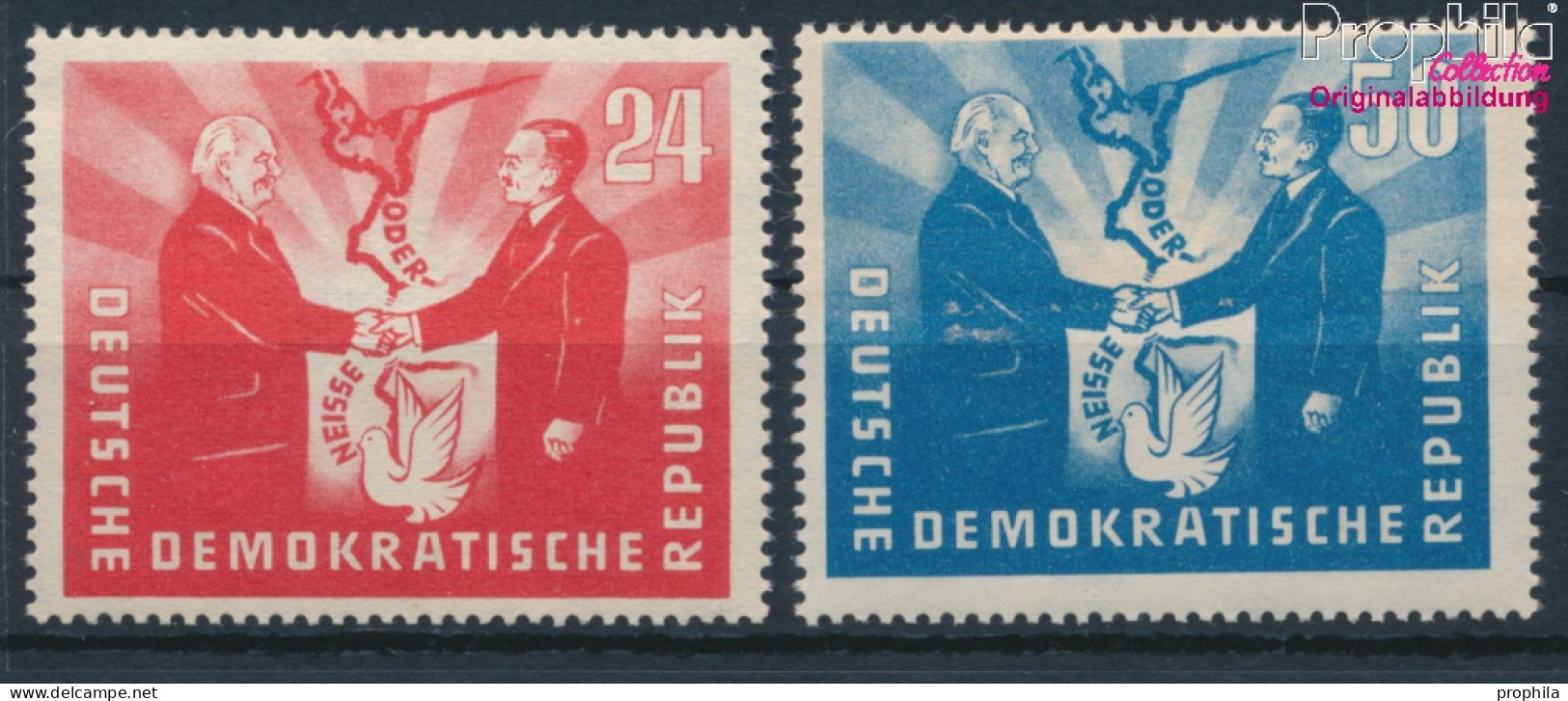 DDR 284-285 (kompl.Ausg.) Postfrisch 1951 Deutsch-polnische Freundschaft (10348313 - Unused Stamps