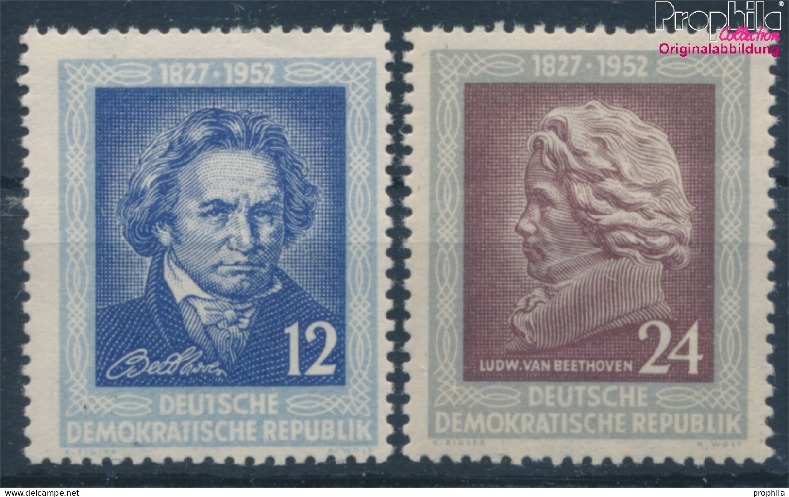 DDR 300-301 (kompl.Ausg.) Postfrisch 1952 125.Todestag Von Beethoven (10351660 - Unused Stamps