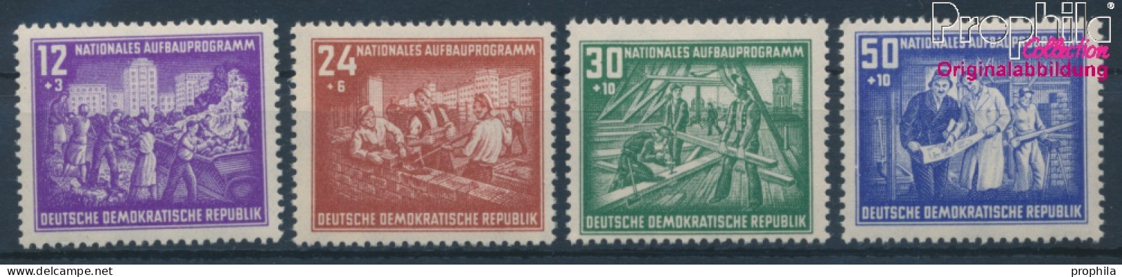 DDR 303-306 (kompl.Ausg.) Postfrisch 1952 Nationales Aufbauprogramm Berlin (10351658 - Unused Stamps