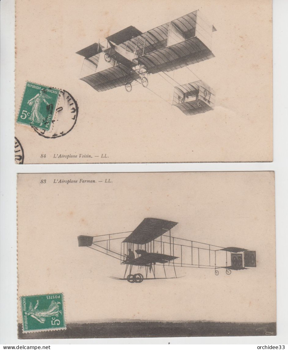 Lot De 2 CPA L'aéroplane Farman / L'aéroplane Voisin - ....-1914: Precursors