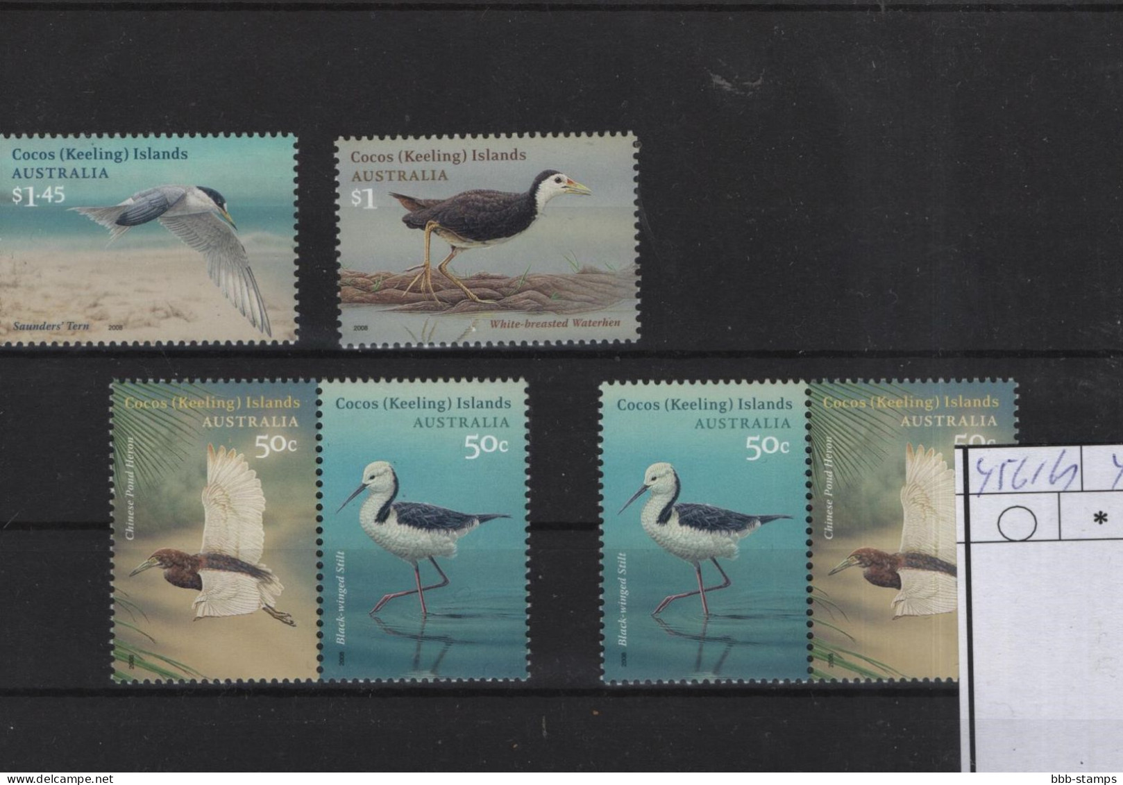 Kokos Inseln Michel Cat.No. Mnh/**  456/461 Birds - Cocos (Keeling) Islands