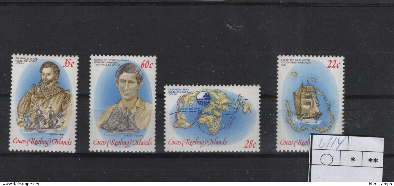 Kokos Inseln Michel Cat.No.  Mnh/** 61/64 - Isole Cocos (Keeling)