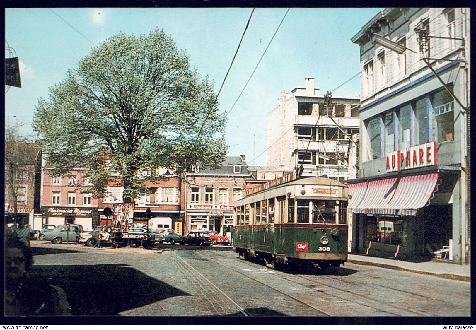 +++ CPSM - SERAING - Tram - Motrice à Bogies - Place Du Pairay - Tramway  // - Seraing