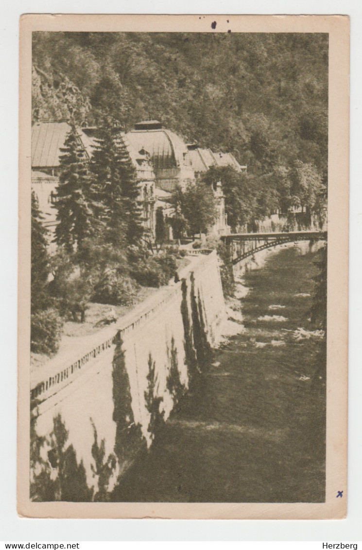 Romania Rumanien Roumanie 1957 Used Postal Stationery Baile Herculane Herkulesfürdő Spa Resort Baths Bridge Pont Brucke - Postal Stationery