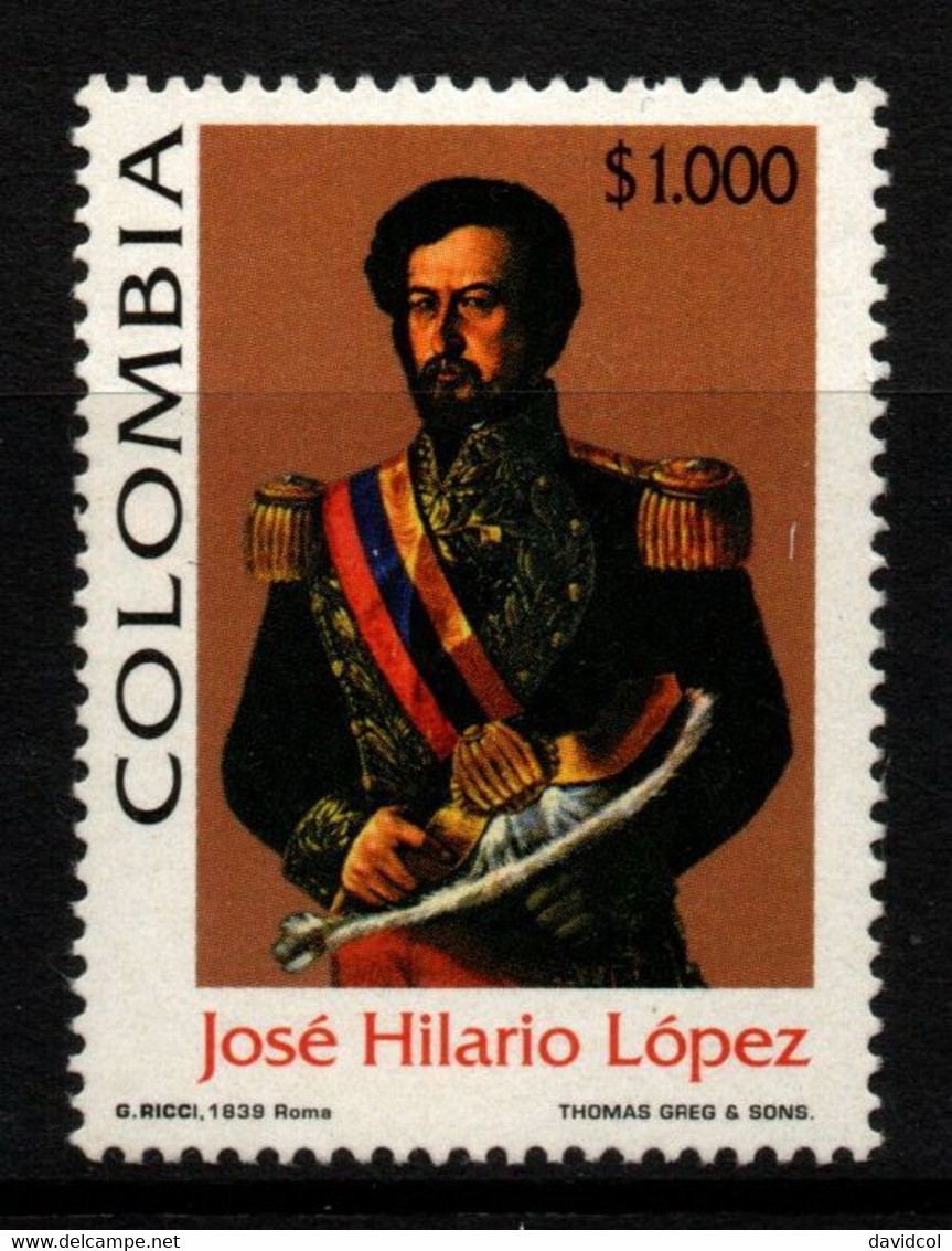 03-KOLUMBIEN - 1999 - MI # : 2118 – MNH - JOSE HILARIO LOPEZ - Colombie