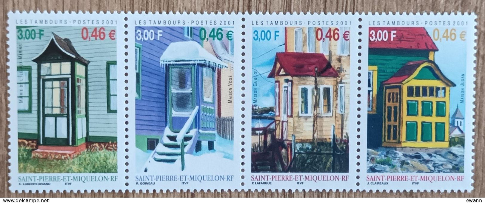 Saint Pierre Et Miquelon - YT N°746 à 749 - Les Tambours - 2001 - Neuf - Ongebruikt
