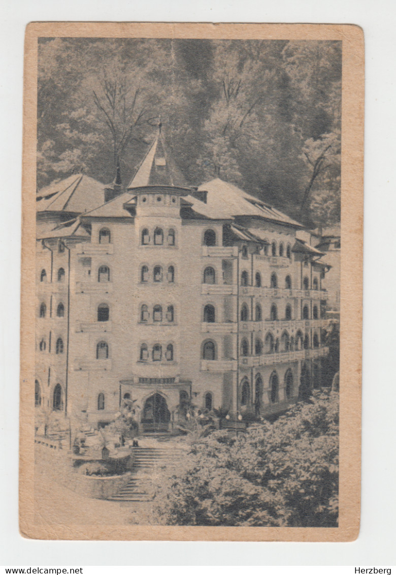 Romania Rumanien Roumanie 1958 Used Postal Stationery Baile Herculane Herkulesfürdő Baths Spa Resort Hotel Cerna - Entiers Postaux
