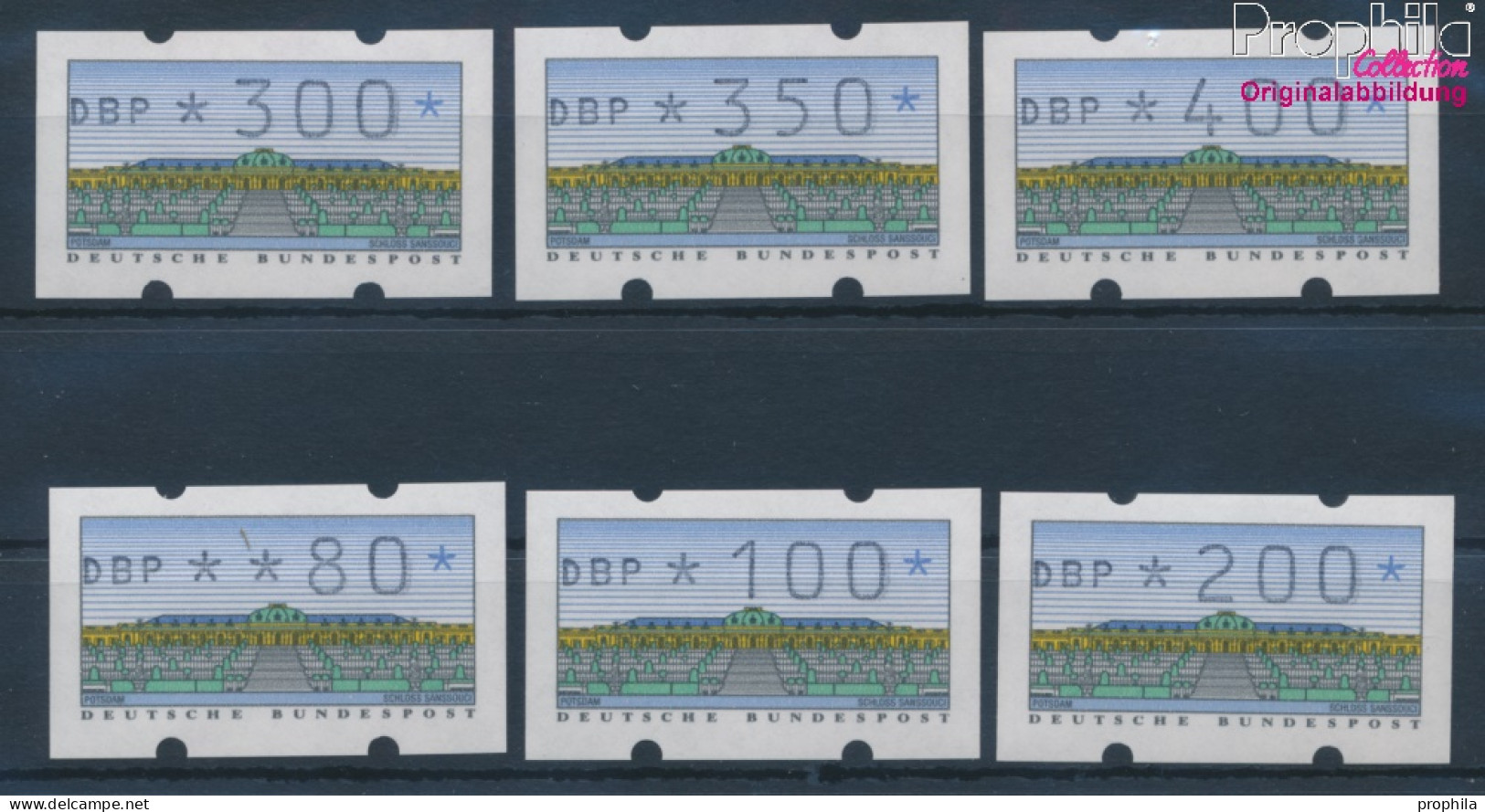 BRD ATM2.1, Satz VS1 Komplett (80, 100, 200, 300, 350, 400) Postfrisch 1993 Automatenmarken (10343332 - Ungebraucht