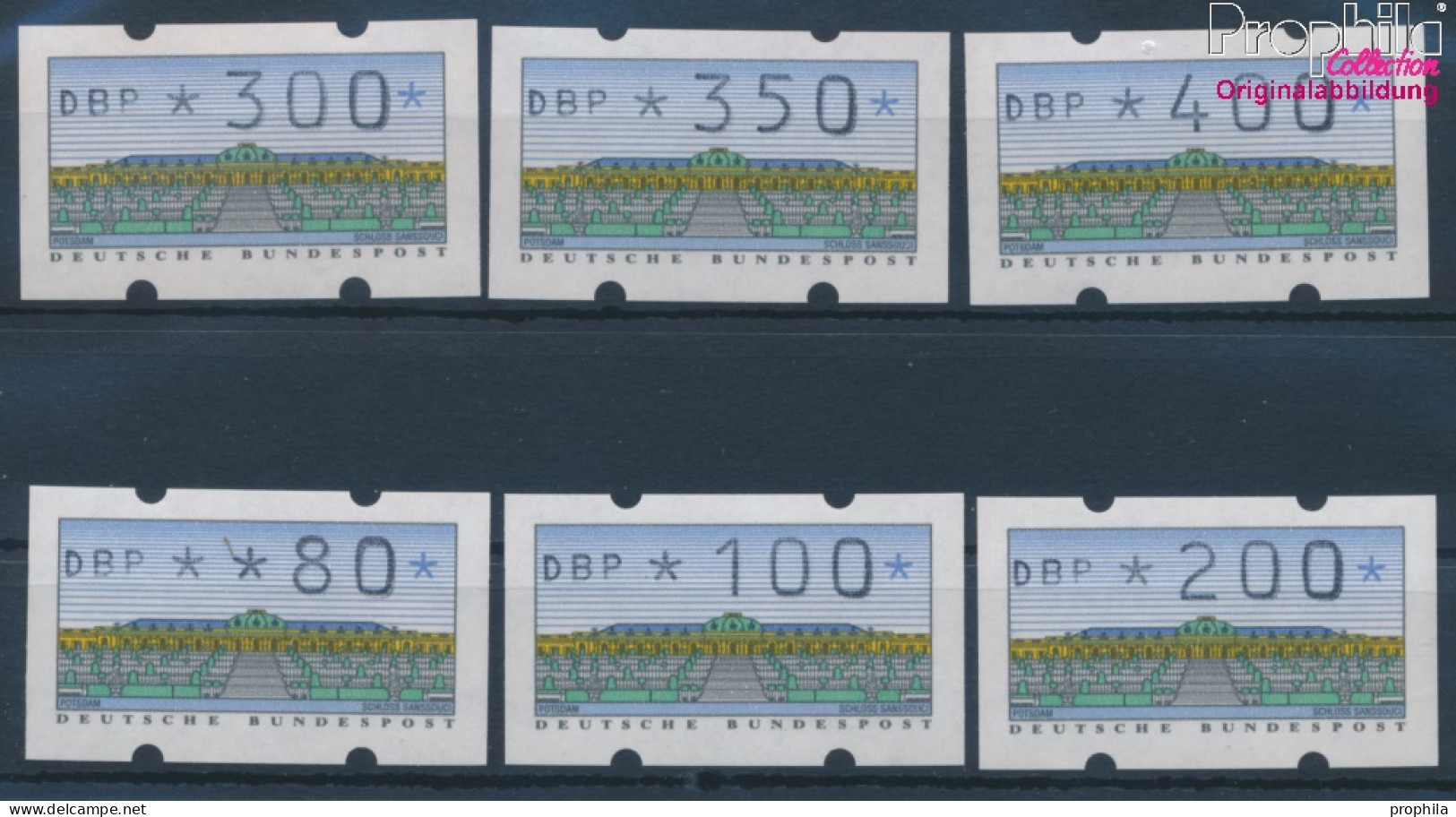 BRD ATM2.1, Satz VS1 Komplett (80, 100, 200, 300, 350, 400) Postfrisch 1993 Automatenmarken (10343333 - Ungebraucht