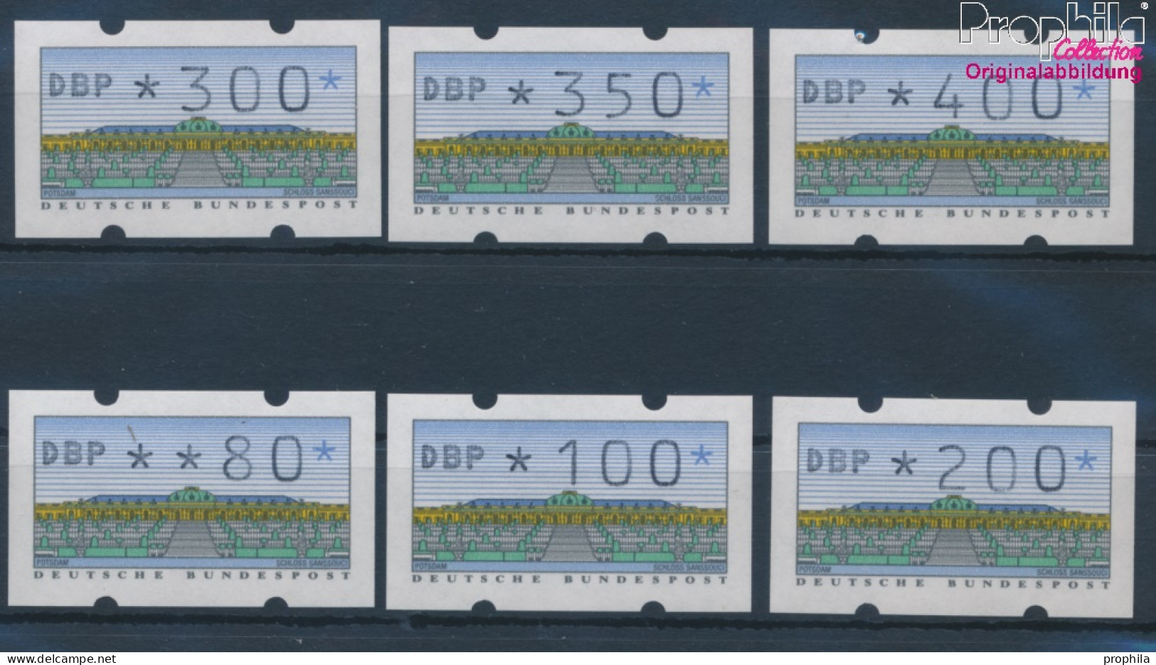 BRD ATM2.1, Satz VS1 Komplett (80, 100, 200, 300, 350, 400) Postfrisch 1993 Automatenmarken (10343335 - Ungebraucht