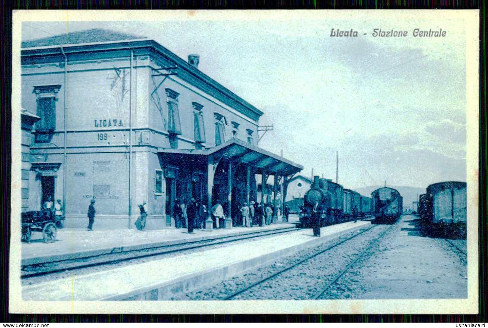 ITALY - LICATA - Stazione Centrale. ( Ed. La Paglia Nº 17789 1256 ) Carte Postale - Stations With Trains