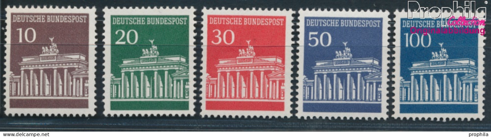 BRD 506w R-510w R Mit Zählnummer (kpl.) Matte Gummierung Postfrisch 1966 Brandenburger Tor (10348147 - Unused Stamps