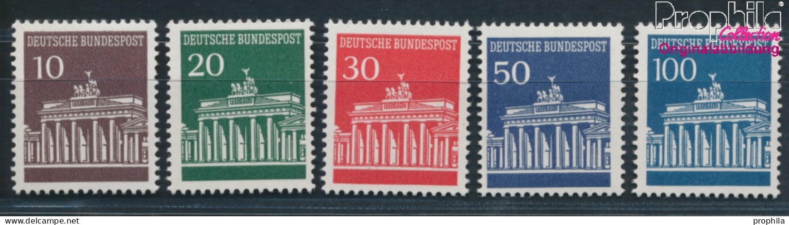 BRD 506w R-510w R Mit Zählnummer (kpl.) Matte Gummierung Postfrisch 1966 Brandenburger Tor (10348148 - Neufs