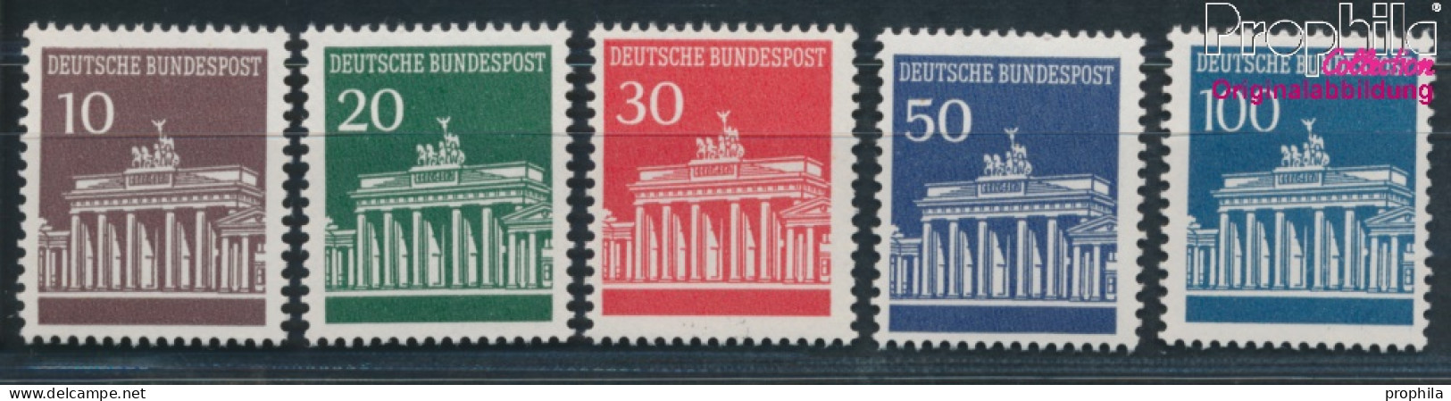 BRD 506w R-510w R Mit Zählnummer (kpl.) Matte Gummierung Postfrisch 1966 Brandenburger Tor (10348150 - Unused Stamps