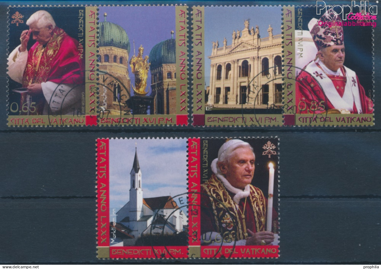 Vatikanstadt 1573-1575 Mit Zierfeld (kompl.Ausg.) Gestempelt 2007 Papst Benedikt XVI. (10352388 - Used Stamps