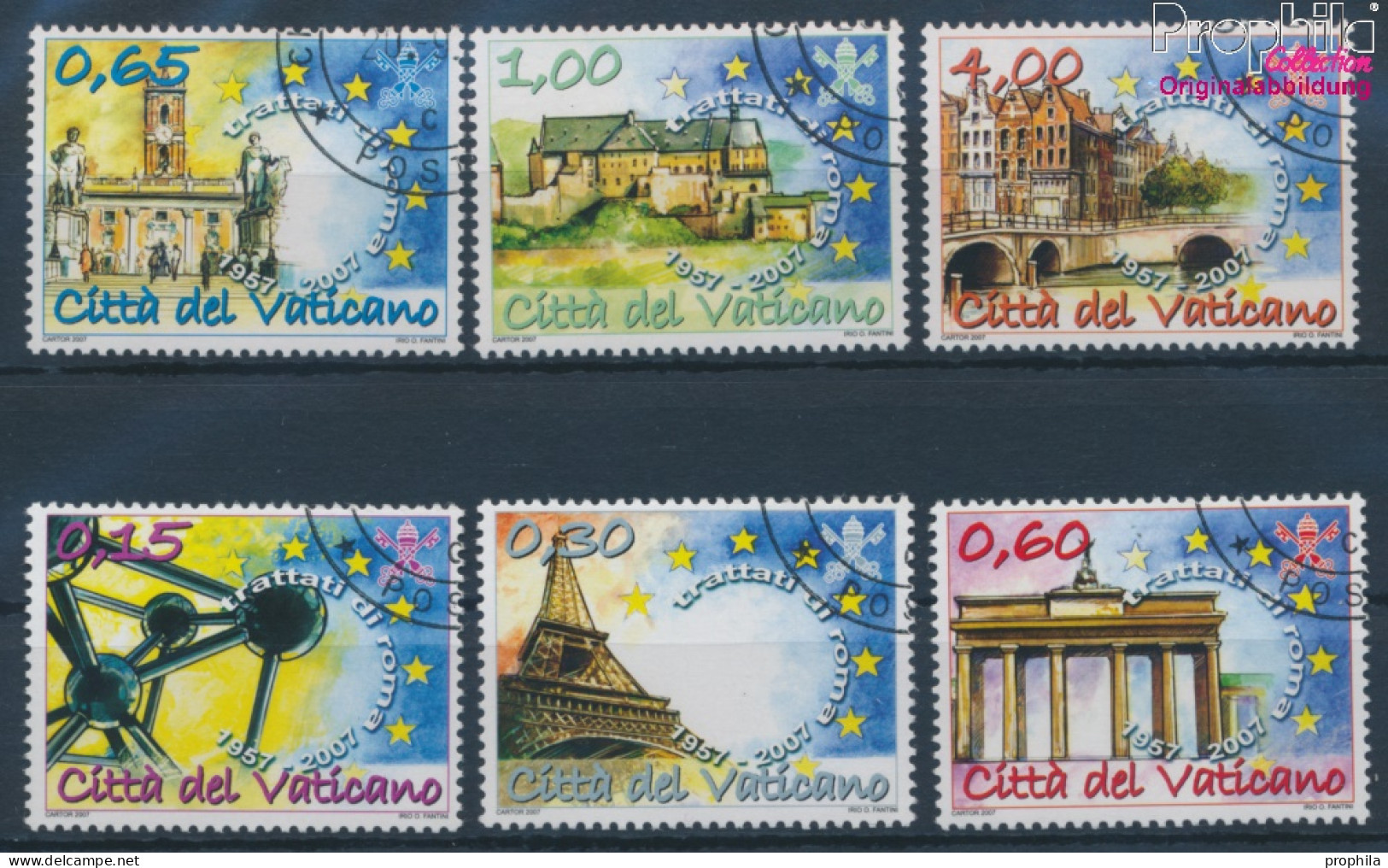 Vatikanstadt 1583-1588 (kompl.Ausg.) Gestempelt 2007 Römische Verträge (10352393 - Used Stamps