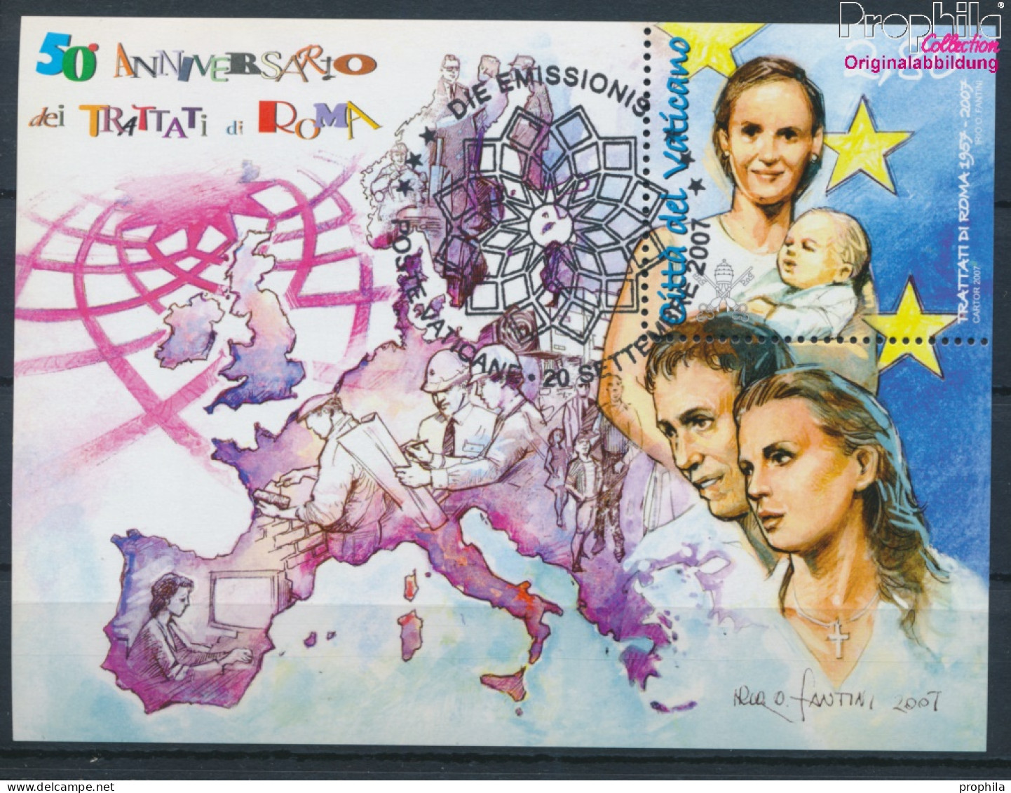 Vatikanstadt Block30 (kompl.Ausg.) Gestempelt 2007 Römische Verträge (10348235 - Used Stamps