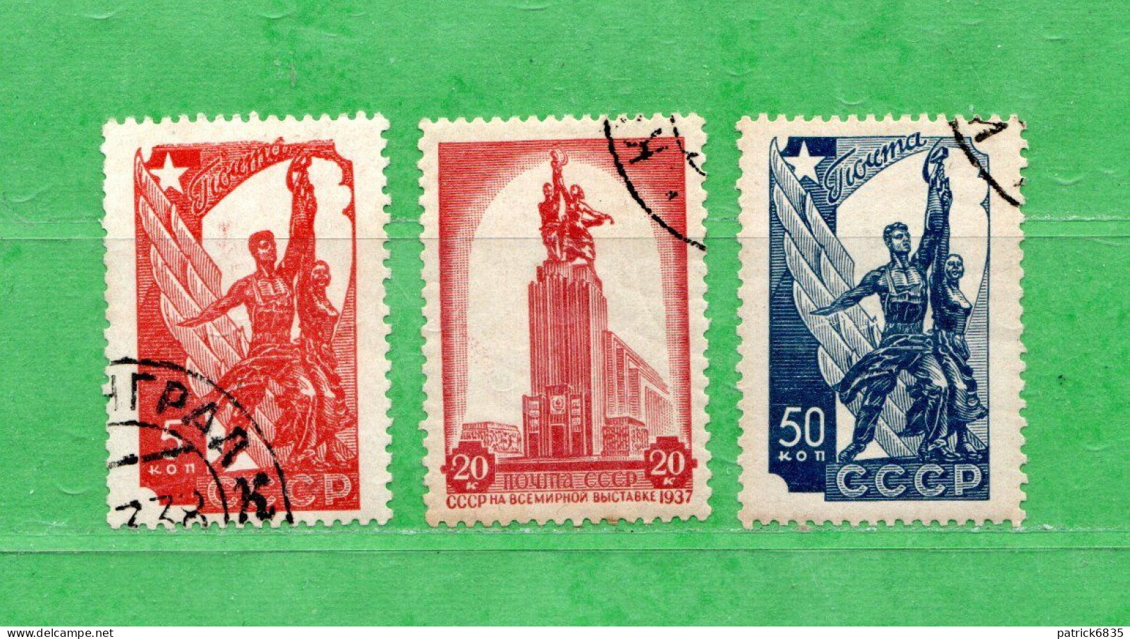 Russia -° 1938 - .  Yv. 614 à 616 - Mi. 581 à 583.  Used, Come Scansione. - Oblitérés