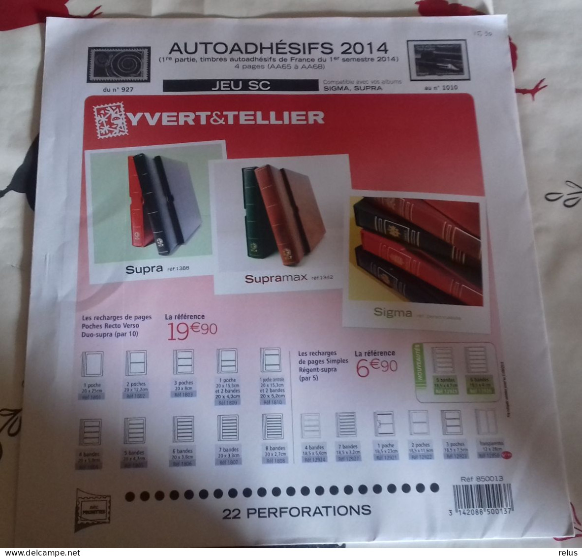 JEU SC YVERT ET TELLIER 2014 NEUFS AUTOADHESIFS 1er SEMESTRE - Afgedrukte Pagina's