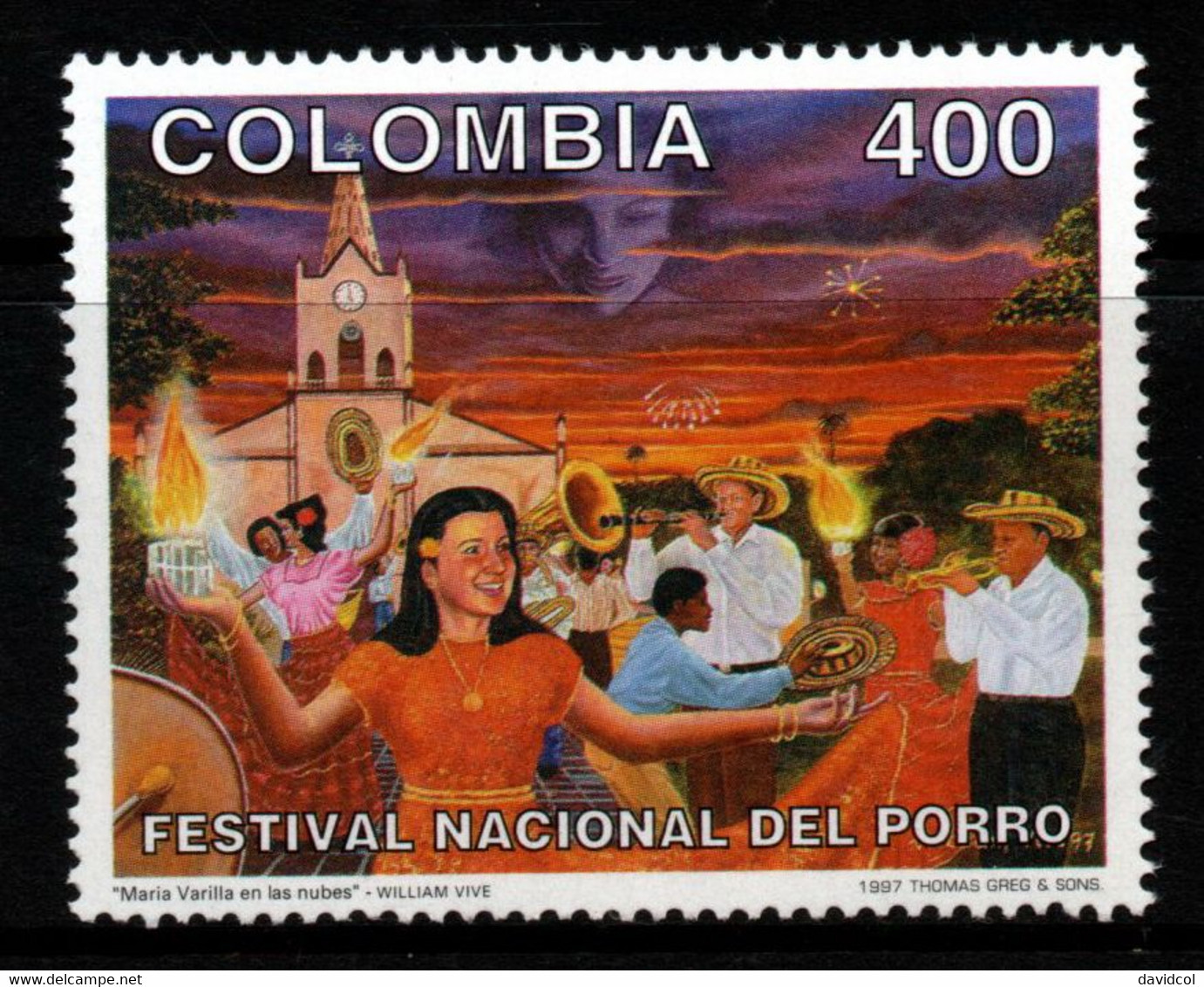 10- KOLUMBIEN - 1997 - MI#:2050 - MNH- NATIONAL FESTIVAL OF “PORRO”, TRADITIONAL DANCE - Colombie