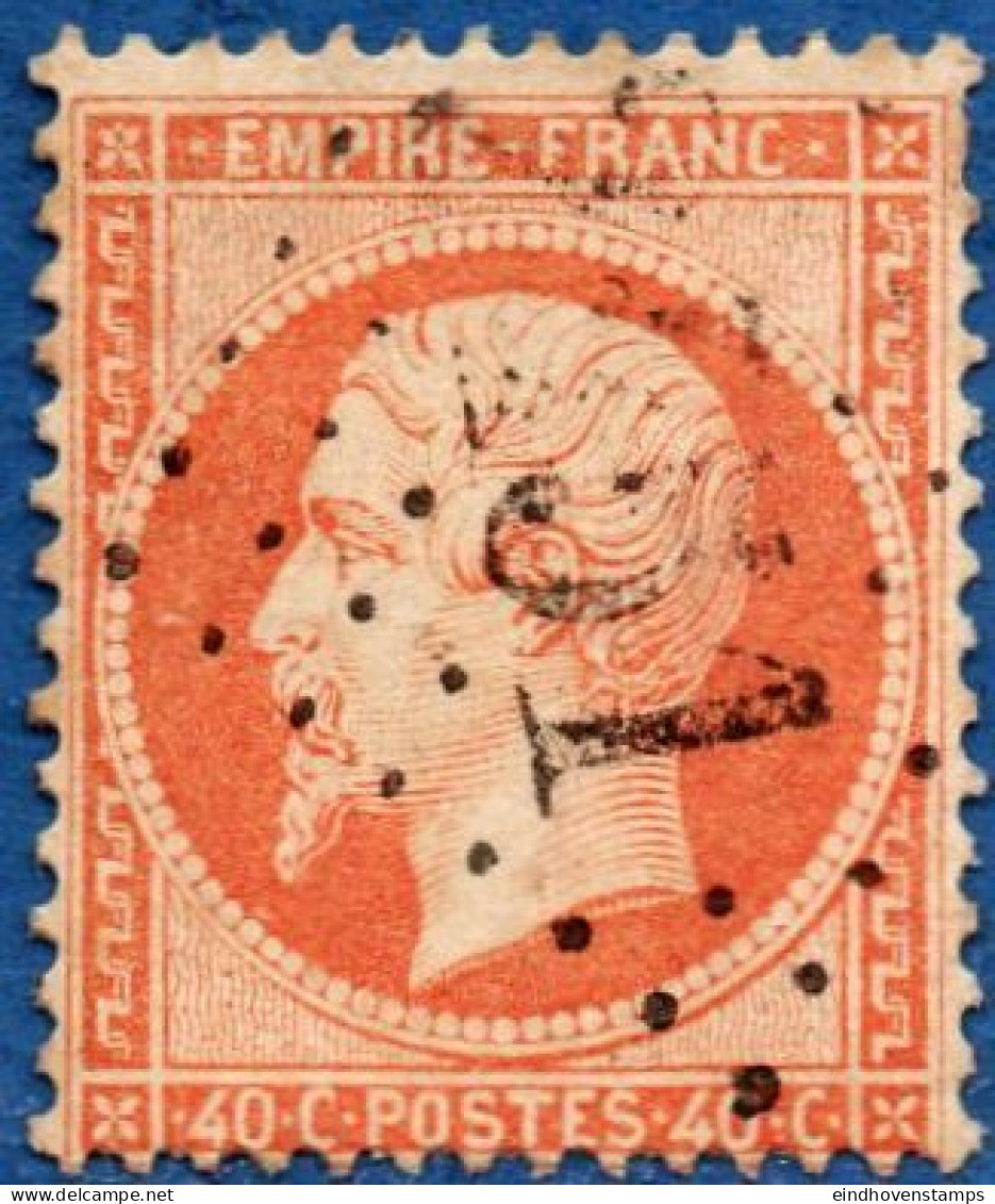 France 1862, 40 C 4-block Cancelled GC 2451 Montereau - 1862 Napoléon III