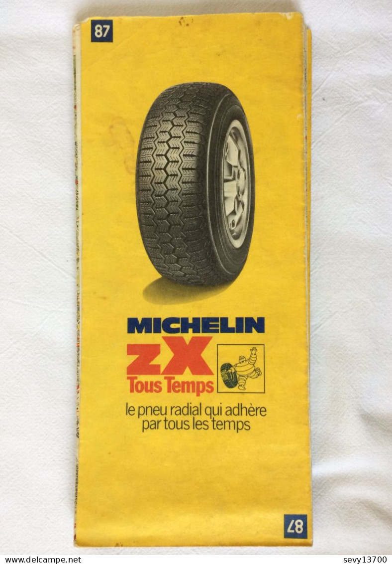 Ancienne Carte Routière Michelin Décembre 1973 France Wissembourg-Belfort N° 87 - Carte Stradali