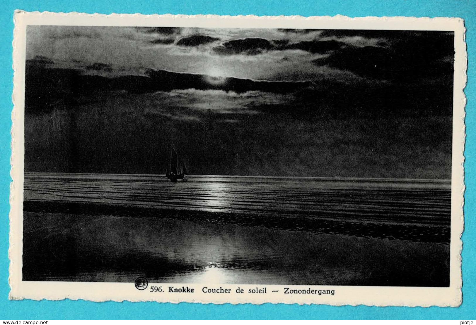 * Knokke - Knocke (Kust - Littoral) * (Albert, Edit Bazar Verbeeke, Nr 596) Coucher De Soleil, Plage, Beach, Sea, Mer - Knokke