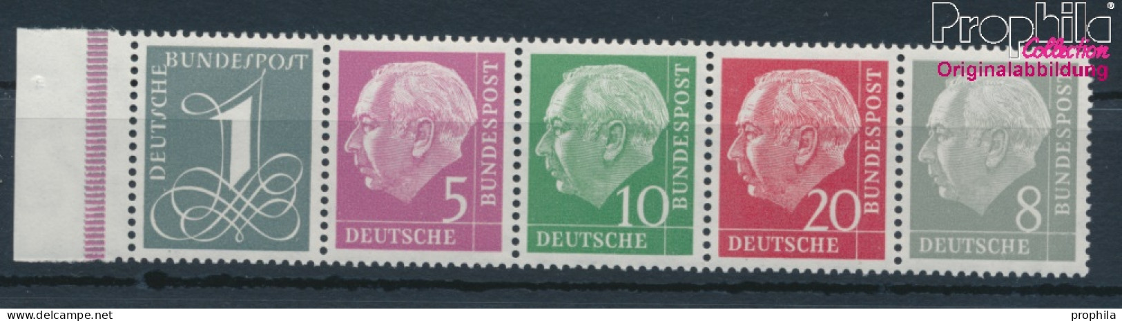 BRD 179Y,182Y,183Y,185Y,285Y (kompl.Ausg.) Liegendes Wasserzeichen Postfrisch 1960 Heuss I (10347829 - Neufs