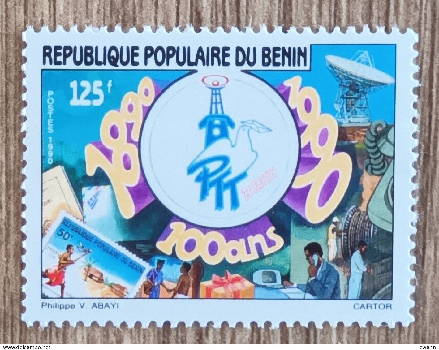 Bénin - YT N°680 - Centenaire De La Poste Au Bénin - 1990 - Neuf - Bénin – Dahomey (1960-...)