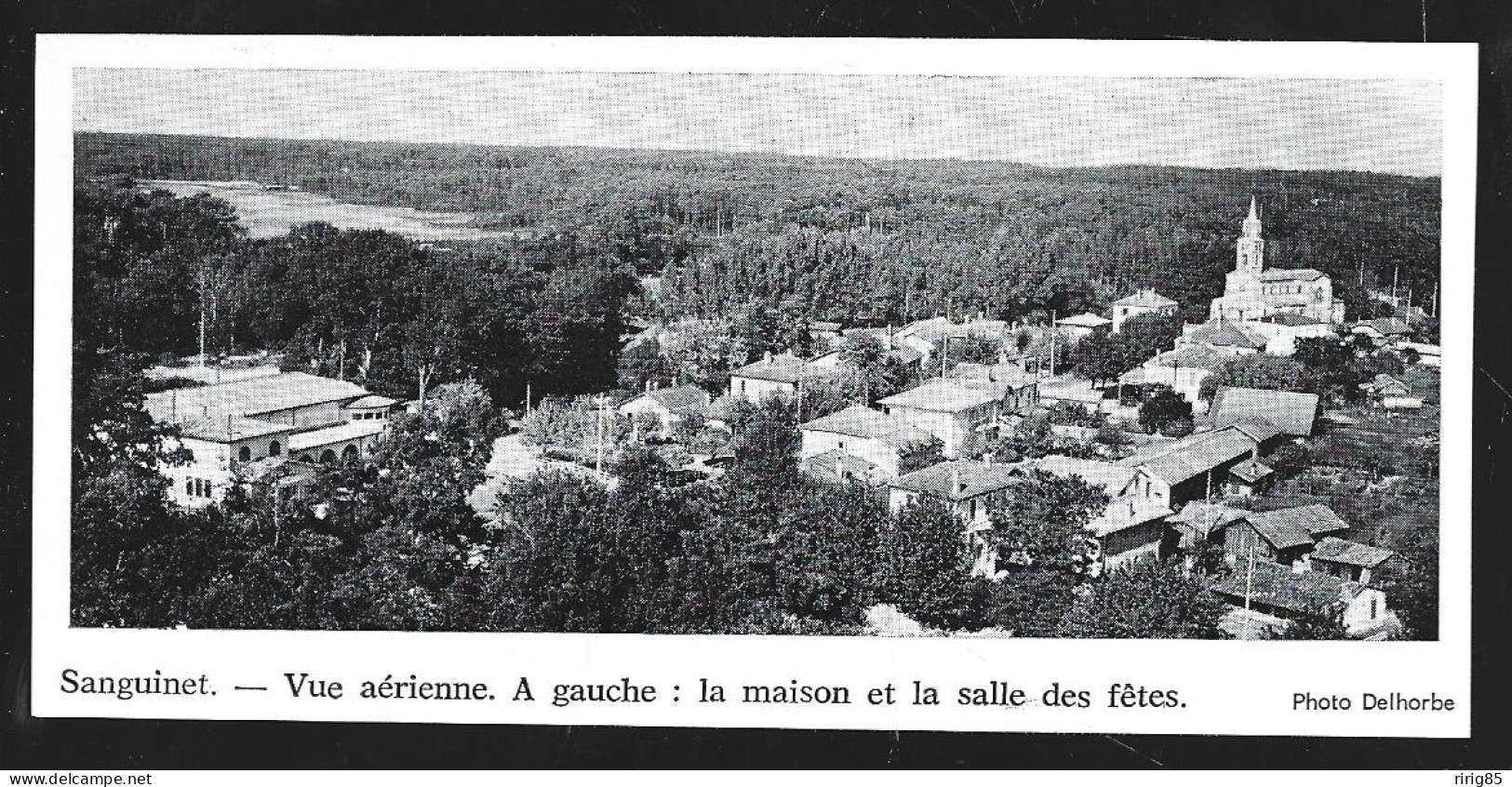 1970  --  SANGUINET . 40 . VUE AERIENNE A GAUCHE LA SALLE DES FETES . 4A765 - Ohne Zuordnung