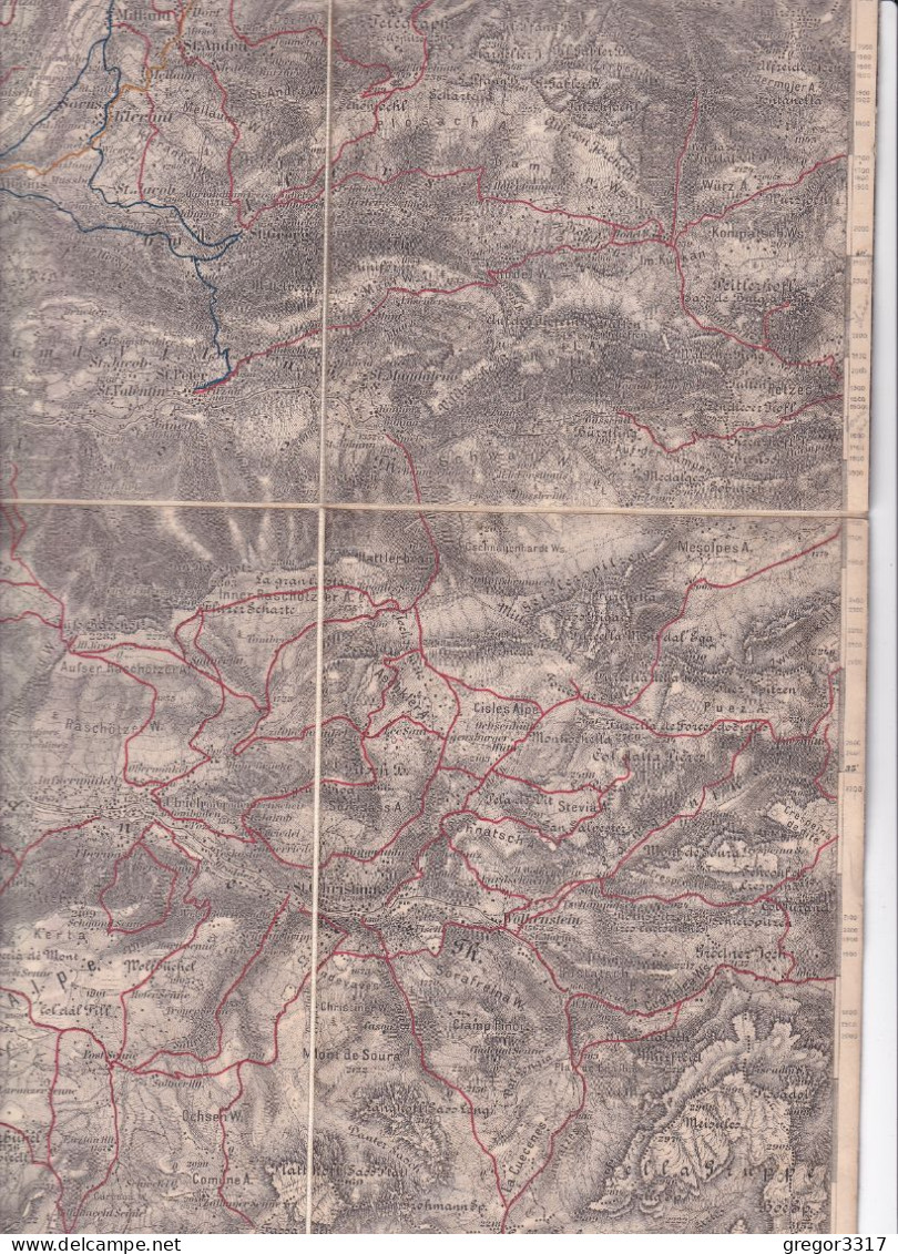 KARTE Von KLAUSEN - Südtirol Italien - ZONE 19 COL. V. - K.u.K. Lechner - Topographische Karte 1:75000 - Other & Unclassified