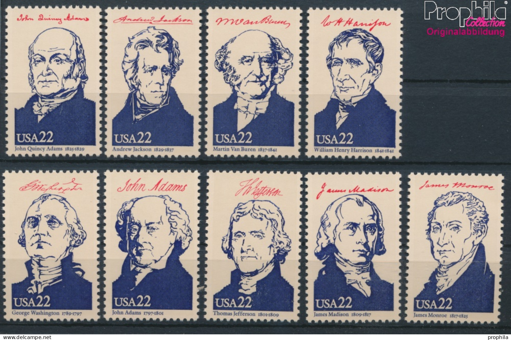 USA 1799-1807 (kompl.Ausg.) Postfrisch 1986 Präsidenten Der USA (10348705 - Unused Stamps