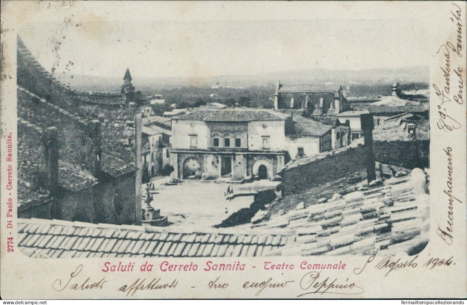 Cp31 Cartolina Saluti Da Cerreto Sannita Teatro Comunale Provincia Di Benevento - Benevento