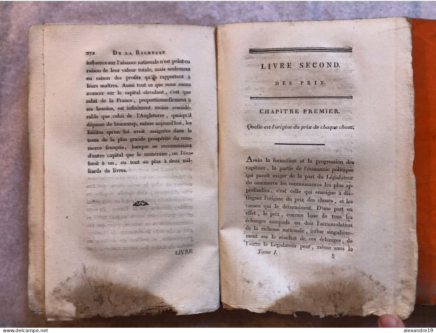 SISMONDI, De la richesse commerciale, ou principes d'économie politique - EDITION ORIGINALE 1803