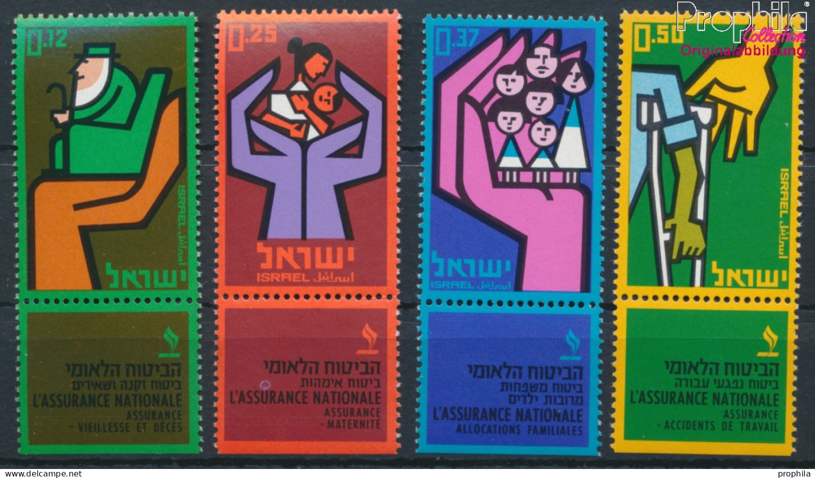 Israel 296-299 Mit Tab (kompl.Ausg.) Postfrisch 1963 Nationalversicherung (10348771 - Ongebruikt (met Tabs)