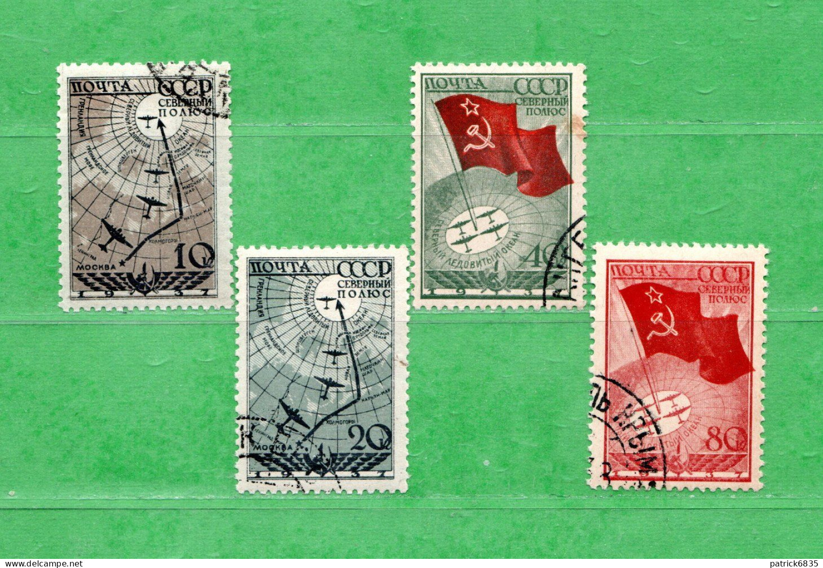 Russia -° 1938 - .  Yv. 617 à 620 - Mi. 584 à 587.  Used, Come Scansione. - Oblitérés