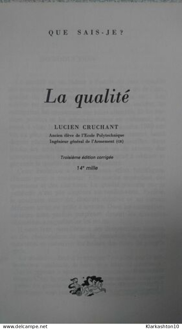 La Qualité - Sonstige & Ohne Zuordnung