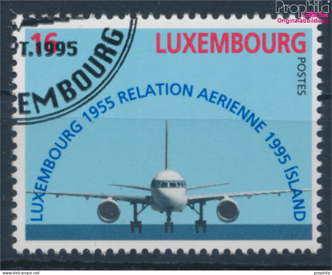 Luxemburg 1374 (kompl.Ausg.) Gestempelt 1995 40 Jahre Flugverbindung (10362608 - Oblitérés